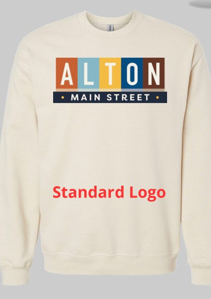 Ultra-Soft Alton Main Street Unisex Crew Sweatshirt – Everyday Comfort with Local Flair