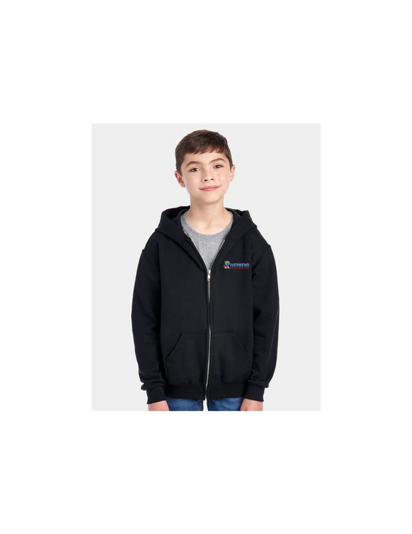 Jerzees Youth Full Zip Embroidered Jacket
