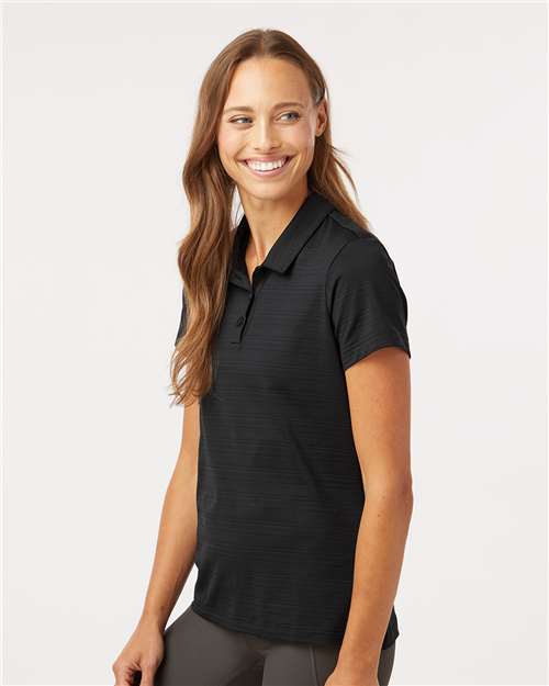 Women's adidas® Textured Stripe Embroidered Logo Polo