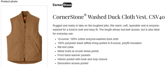 CS Washed Duck Vest
