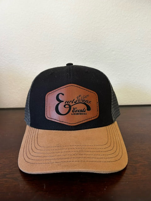 Legacy MPS Trucker Hat: Black/Caramel/Dark with Logo Patch