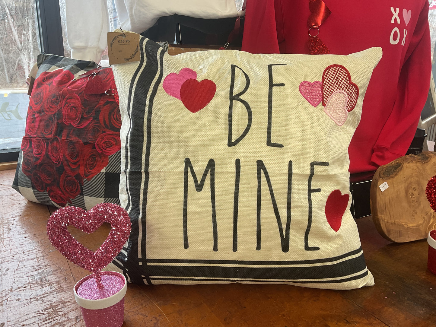 *Embroidered Valentine's Pillow - 18x18