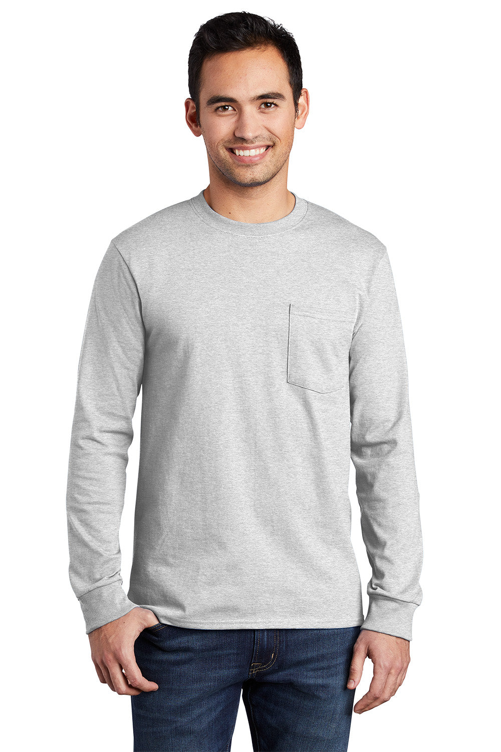 Port & Company Tall Long Sleeve Essential Pocket Tee