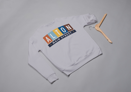 Ultra-Soft Alton Main Street Unisex Crew Sweatshirt – Everyday Comfort with Local Flair