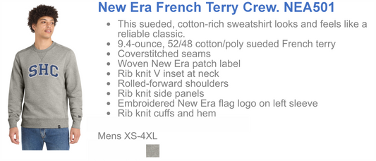 SHC New Era Terry Sweatshirt with Embroidered Logo